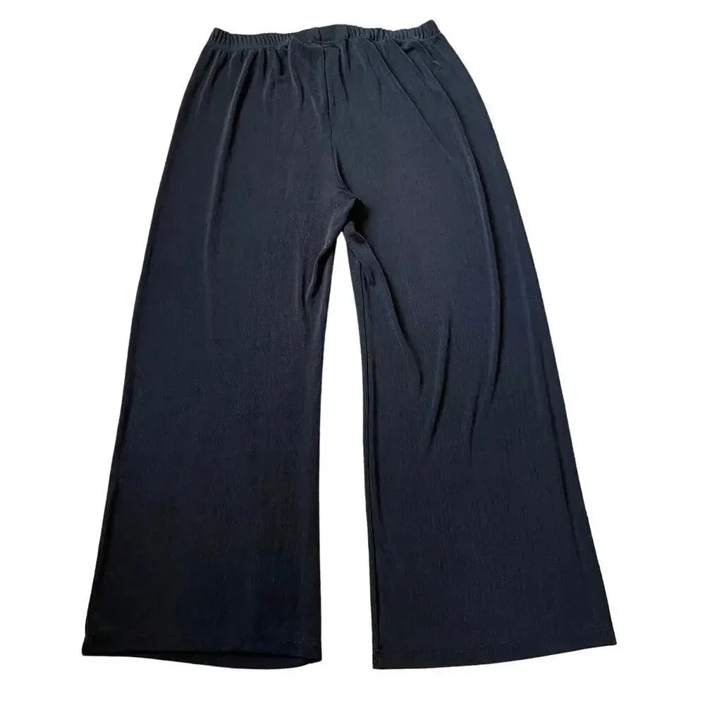 The Magic Scarf Co Wide Leg Pull On Stretchy Casual Pants Women Plus Size XL-2X